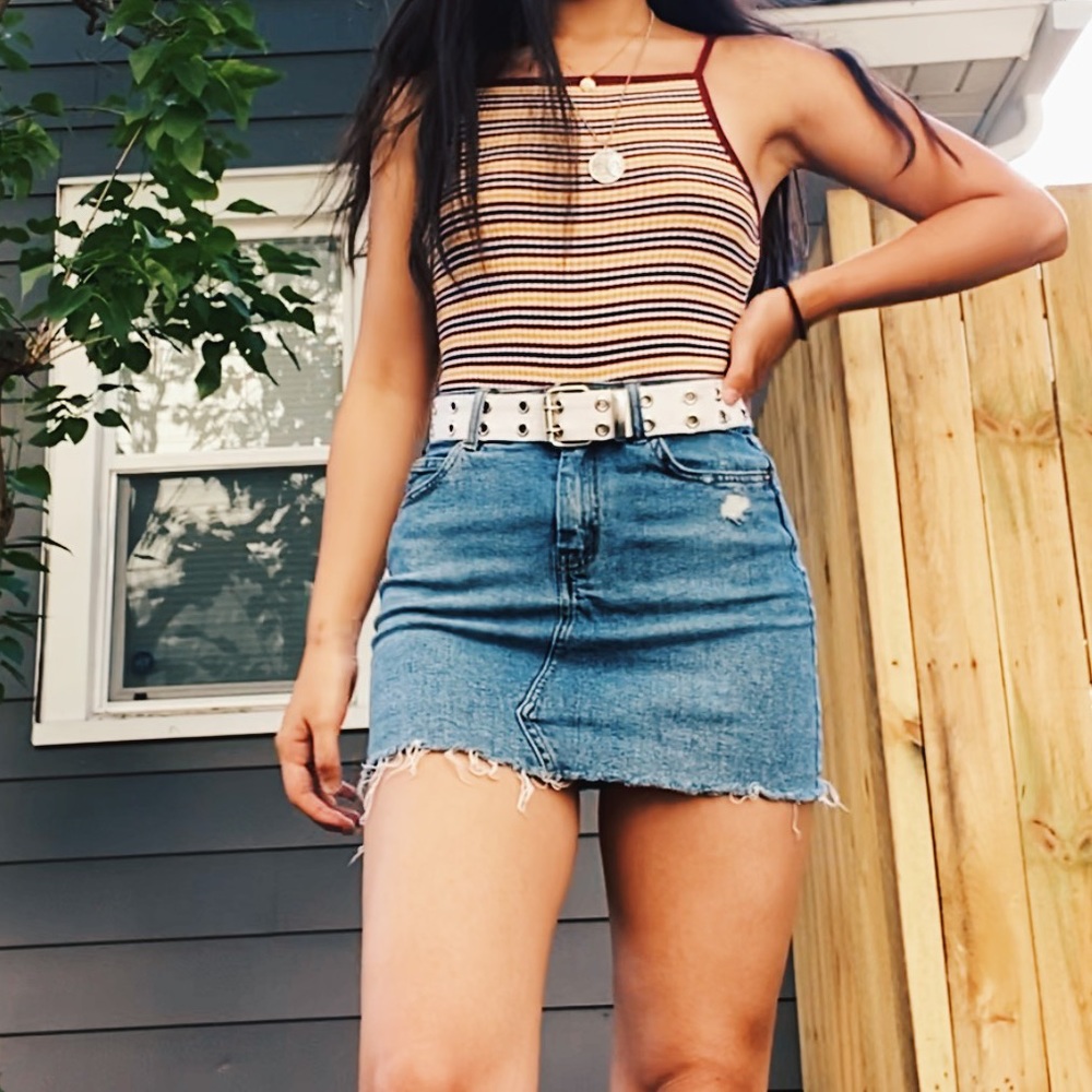 Retro Striped Tank Bodysuit